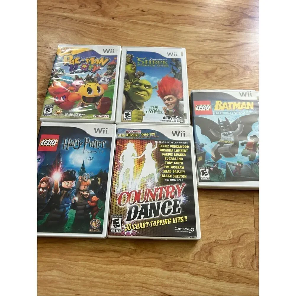 Wii game bundle Harry Potter, Batman just dance shrek